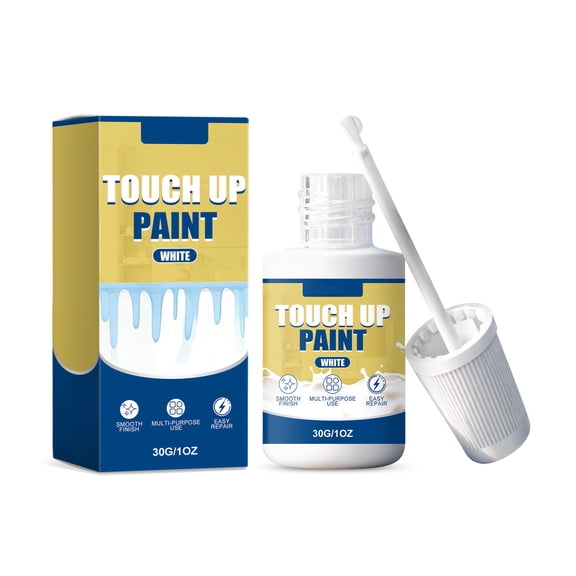 HuiXinOu White Ceramic Tile Repair Paint 1oz, Waterproof Multifunctional Cover Paint, Easy to Apply for Tile Scratches and Damage Repair at Home