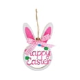 thumbnail image 1 of HuiXinOu Wooden Bunny Hanging Ornament Easter Party Home Decor Wall Shelf Decoration Spring Festival Gift for Kids Room Living Area, Pink, 1 of 6