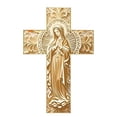 thumbnail image 1 of HuiXinOu Wooden Wall Cross Art, Rustic Home Decor for Entranceway, Farmhouse Style Brown Wood Cross Sign with Adhesive, Christian Inspirational Wall Hanging, 1 of 6