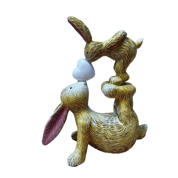 HuiXinOu Yoga Rabbit Garden Statue, Parent-Child Meditation Sculpture for Outdoor Decor, Resin Art Figure for Lawn, Patio, Zen Garden & Home Landscape Decoration