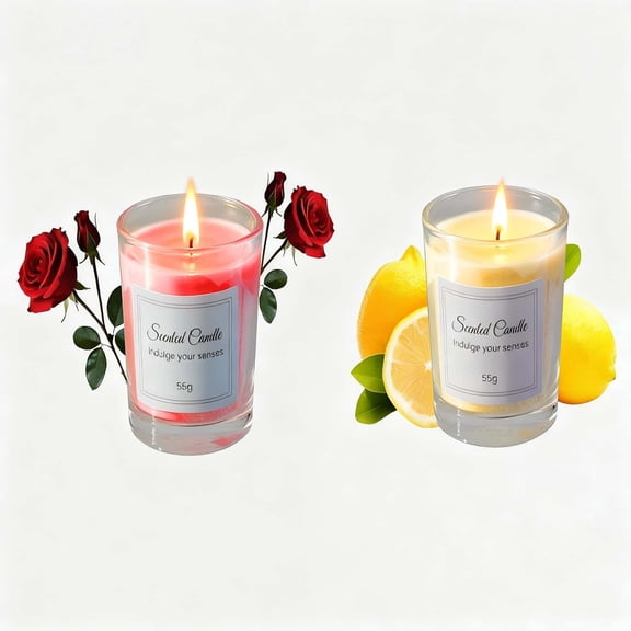 Huideng Lavender Scented Jar Candle, Natural Soy Wax Aromatherapy Candle for Home, Relaxation Stress Relief Gift for Women