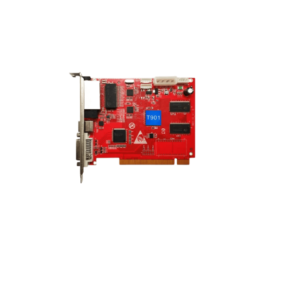 HD-T901 LED Display Sending Card, DVI Input, Dual Gigabit Ethernet Output, LED Video Controller Board for Synchronous Display System