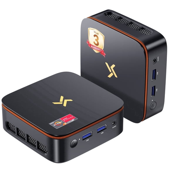 Blackview Mini PC H50, AMD Ryzen 3 3300U, 16GB RAM 512GB SSD, Mini Desktop Computer, Dual 4K Display(HDMI 2.0), WiFi+BT(RTL8852BE), Windows 11 Pro, 3-Year Warranty, VESA Mount for Monitor/Laptop