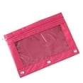 thumbnail image 1 of Huiing Red Pencil Case with Transparent Window for Binder Storage, Oxford Cloth Transparent Window Binder Pencil Pouch, Window Pen Case, Zipper Closure Multi-Functional as Pencil Case or Cosmetic Bag, 1 of 2