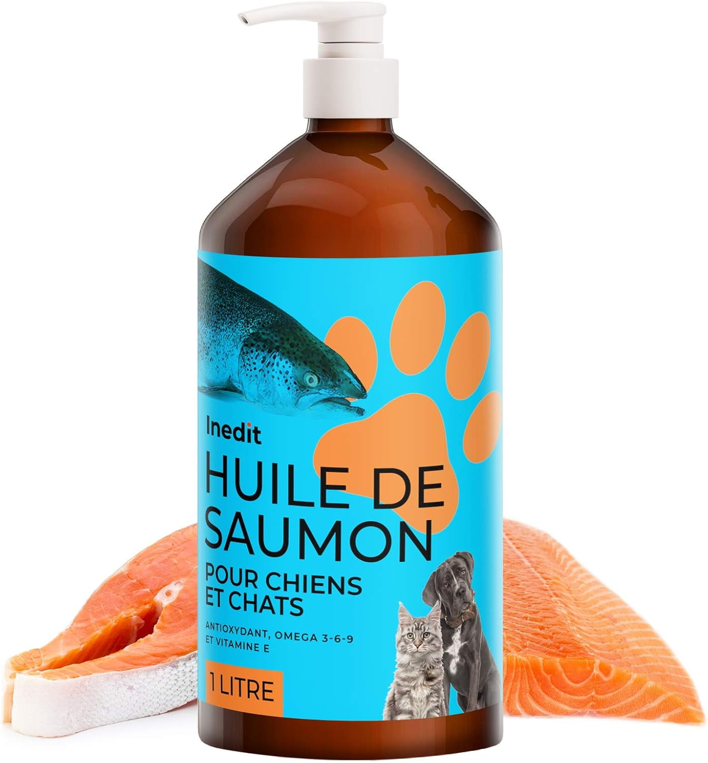 Huile De Saumon Pour Chien Et Chat 1Litre 100 Naturel Santé Animal Huile De Poisson