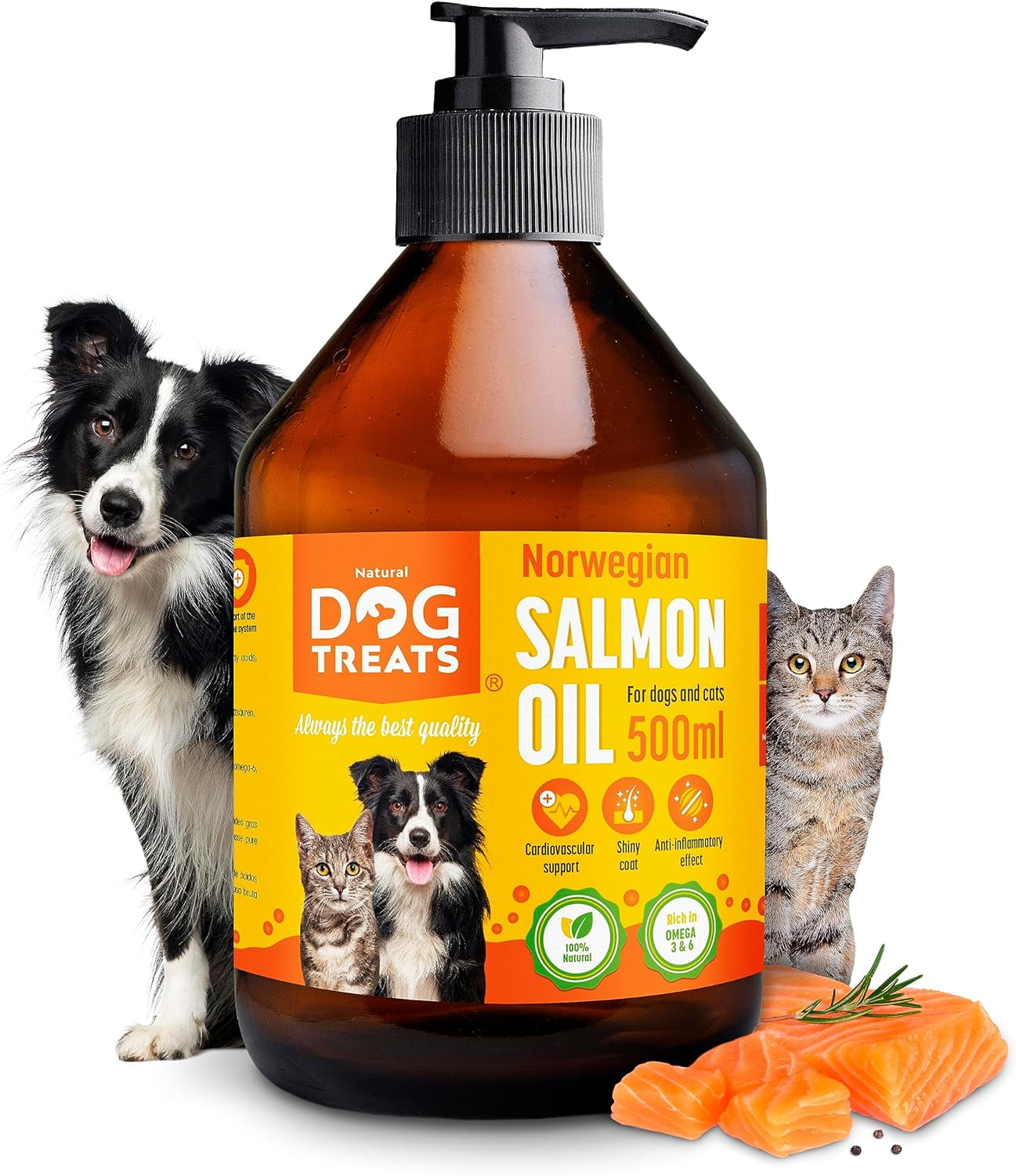  Huile De Saumon Pour Chien Huile De Poisson Naturelle Huile De Saumon Pour Chiens Et Chats