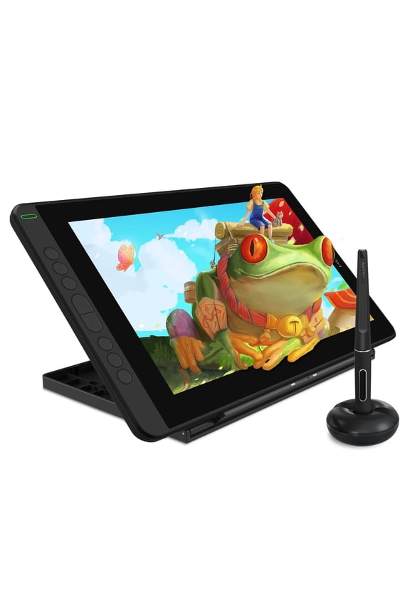 KAMVAS 12 11.6 Inch FHD IPS LCD Graphics Tablet with Screen, 8192 Pressure Sensitivity, Adjustable Stand,, Black