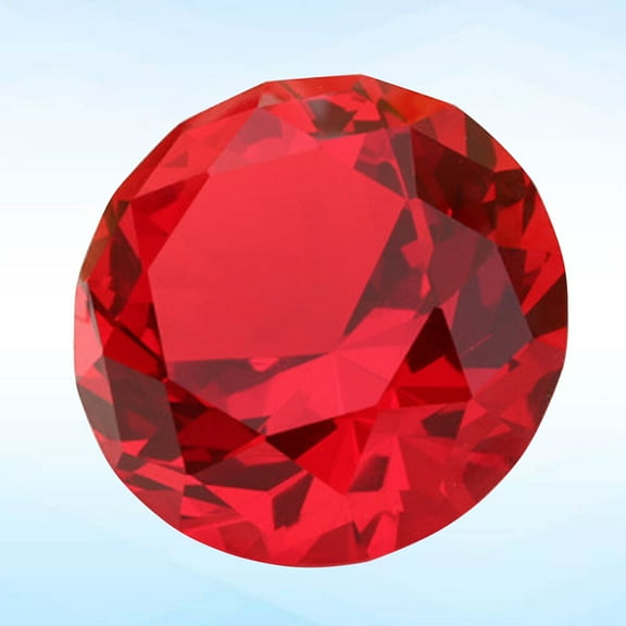 Huirotshop Red Crystal Large Artificial Acrylic Gems Diamonds, 80mm & 60 mm