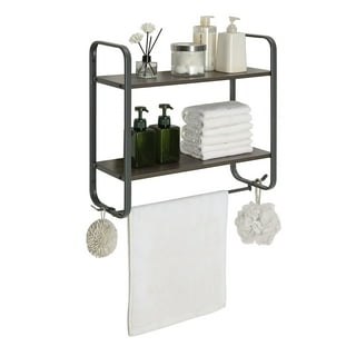 Bathroom Shelf With Towel Bar