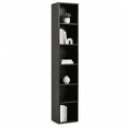 thumbnail image 1 of Huisenitre 6-Tier Tall Narrow Bookshelf, Slim Bookcase for Bedroom, Small Spaces, Black, 1 of 9