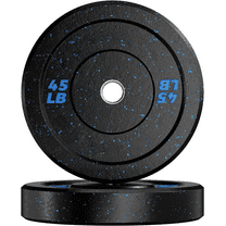 Huisuilinss 2" Bumper Plate, 45 Lbs Rubber Weight Plate with Steel Hub for Weight Lifting, Strength Training, Home Gym, Less Impact, Absorb Bounce & Shock,1 PCS