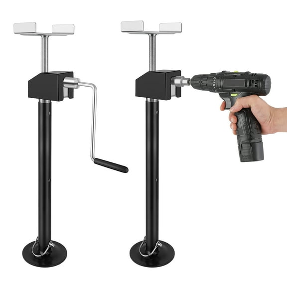 Huisuilinss 2 Pack Rv Slide Out Support Jacks, Heavy-Duty Steel Supports Up to 5,000 Lbs, Adjustable Height from 21.06" to 34.25" Rv Stabilizer Jacks, Camper Support Jacks
