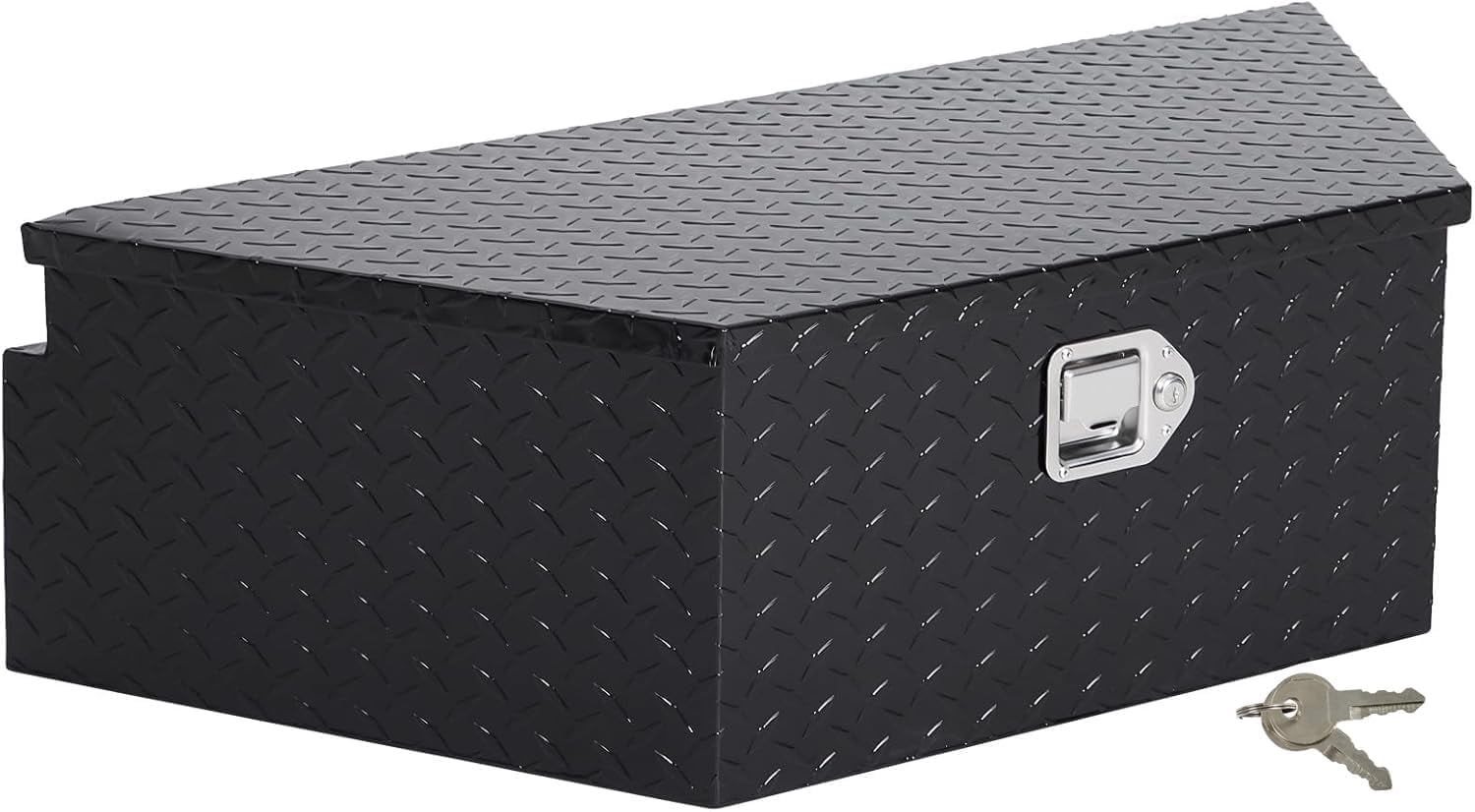 Huisuilinss 39 Inch Trailer Tongue Box,Aluminum Tool Box for Storage Toolbox, Aluminum Diamond Plate Trailer Tongue Box with Lock,Waterproof Trailer Tool Box for Pick Up Truck Bed,RV Trailer