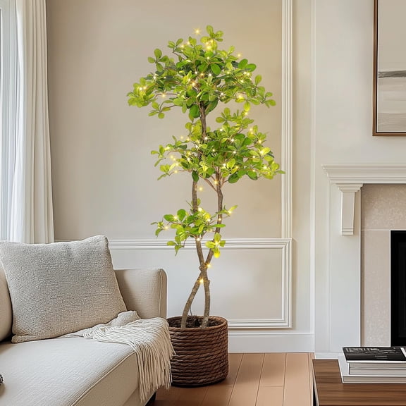 Huisuilinss Artificial Black Olive Tree,Faux Black Olive Tree,Fake Olive Tree,Tall Artificial Shady Lady Tree,Fake Potted Olive Silk Tree For Home Decor Office Living Room