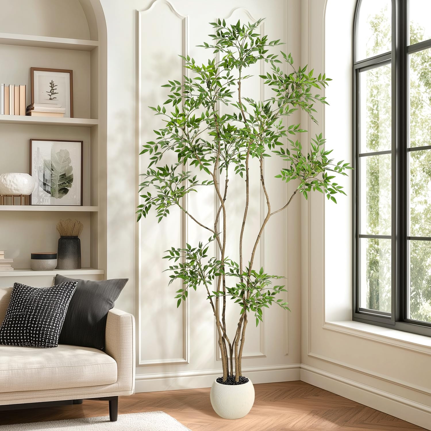 Huisuilinss Artificial Nandina Tree,Artificial Bamboo Tree,Artificial ...