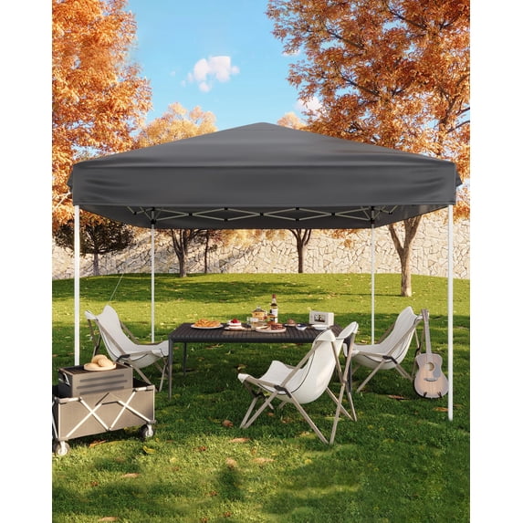 Huisuilinss Canopy Tent,10X10FT Pop Up Canopy Tent,Outdoor Instant Beach Tent,Portable Gazebo With 3 Adjustable Height,Easy Set Up Sun Shelter With 4 Sandbags & Carrying Bag For Camping Party Events