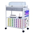 thumbnail image 1 of Huisuilinss Craft Organization And Storage Cart Compatible With CricutMachine,Craft Cart Craft Workstation,Rolling Craft Organizer With Fabric Drawer,Hook,47 Vinyl Roll Holder,Rolling Storage Cart, 1 of 7
