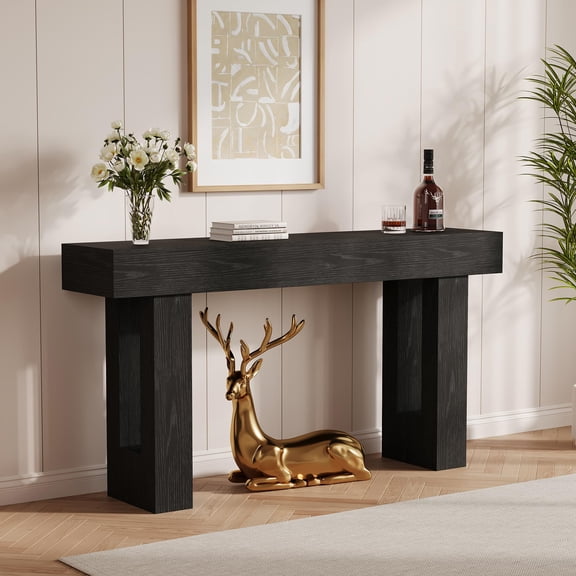 Huisuilinss Farmhouse Console Table,Wood Entryway Table,Long Sofa Table Behind Couch,Rustic Rectangular Design Accent Table For Living Room Hallway Entrance Porch Corridor Foyer