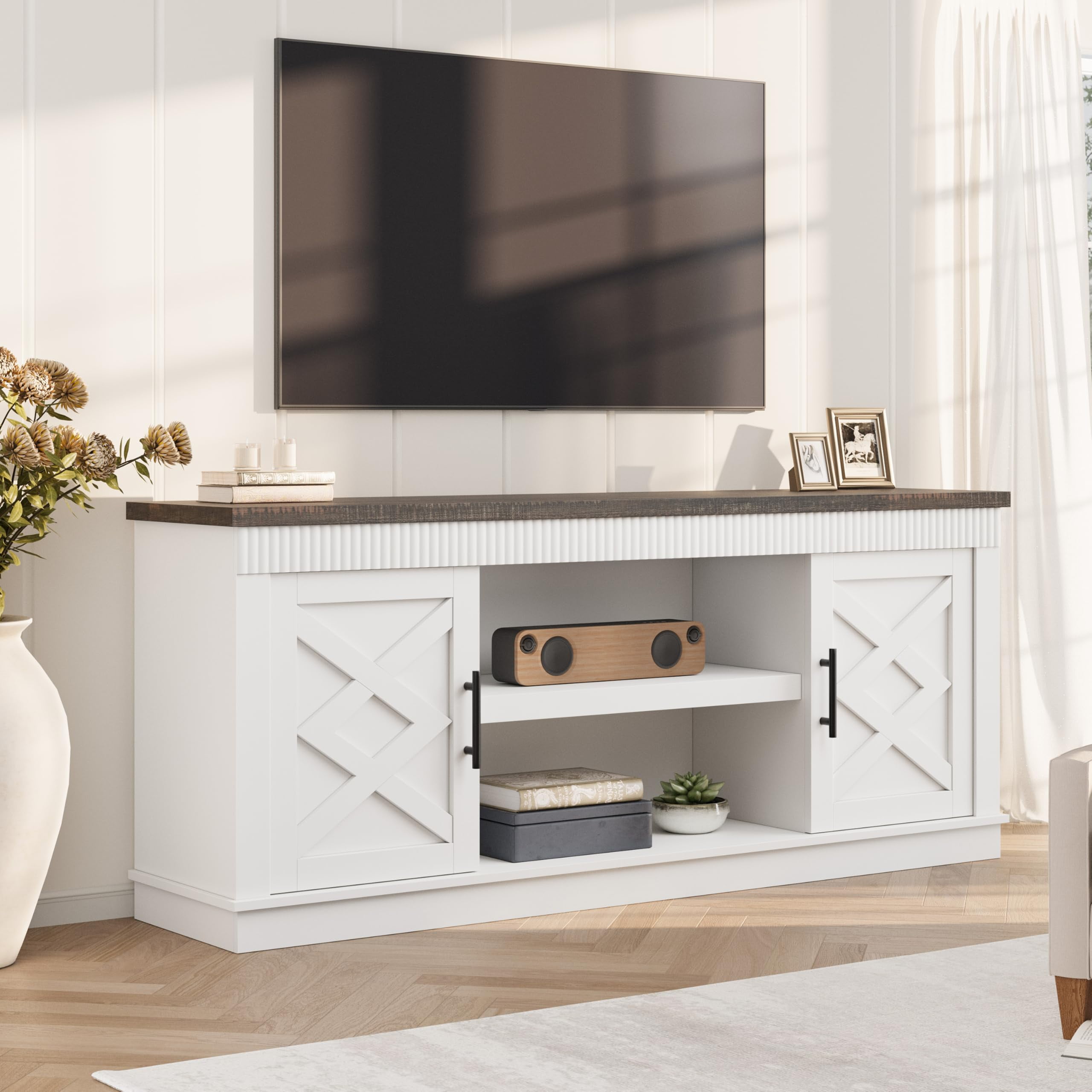 Huisuilinss Farmhouse TV Stand,65