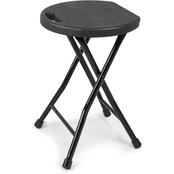 Huisuilinss Folding Stool,Backless 18" Stool,Foldable Bar Stool With Handle,Anti-Slip Feet,600Lbs Capacity Portable Folding Chair For Bar Kitchen Home Dorm Indoor And Outdoor Use