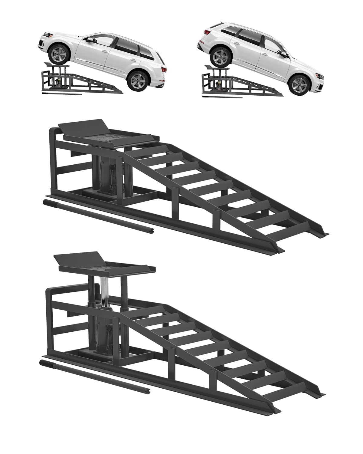 Huisuilinss Hydraulic Car Ramps,Car Lift Service Ramps Truck Trailer ...