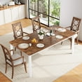 thumbnail image 1 of Huisuilinss Industrial Dining Table For 6-8 People,79" Large Dining Room Table,Rectangular Wood Kitchen Table,Modern Farmhouse Long Dining Table With Metal Legs For Dinner Living Room,Chair Not Includ, 1 of 7