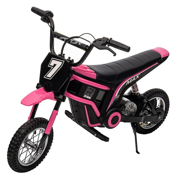 Huisuilinss Kids Dirt Bike,Mini Dirt Bike,24V Kids Electric Dirt Motorcycle 350W High-Torque Motorcycle for Ages 8-14,Up to 14.29 Mph,2-Speed Modes,Rear-Wheel Drive,Off-Road Ride-On Motocross Bike