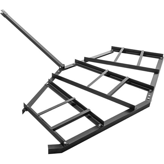 Huisuilinss Lawn Leveling Rake, Lawn Leveler Tool with Stainless Steel Handle Rakes,Heavy Duty Landscape Rake Driveway Drag Harrow for ATV/UTV,for Backyard, Garden,Farm,Easy Attachment, Deep Plowing