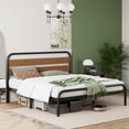thumbnail image 1 of Huisuilinss Metal Platform Bed Frame,Full Size Bed Frame With Wood Headboard,Queen Size Bed Frame With Metal Slat Support,No Box Spring Needed,Noise Free,Easy Installation, 1 of 7