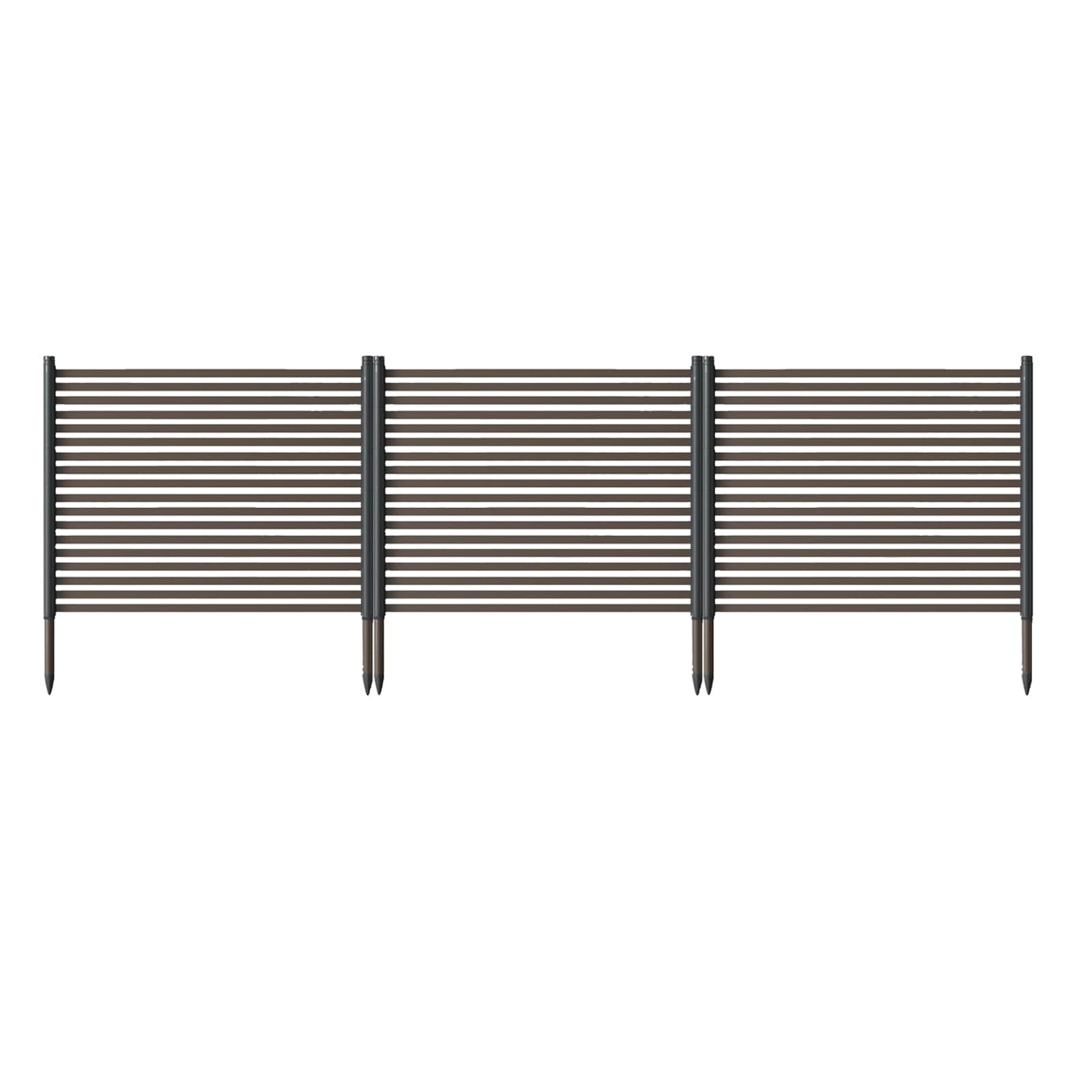 Huisuilinss Metal Privacy Screen,Decorative Privacy Screen,3-Panel No Dig Rust-Resistant Animal Barrier,Outdoor Fence Panel For Patio Flower Beds Vegetable Gardens