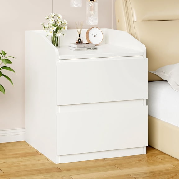 Huisuilinss Nightstand With Drawers,Small Bedside Table,Wood End Table,Modern Bed Side Table,2 Drawers Night Stand For Bedroom Living Room Drom Closet Entryway