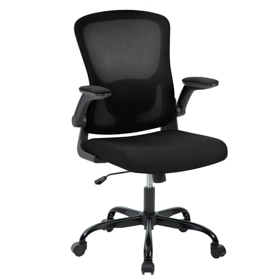 Huisuilinss Office Chair,Mesh Computer Chair,Home Desk Chair,Executive Rolling Swivel Task Chair,Ergonomic High Back Chair With Flip-Up Armrests For Home Office Gaming Music Studio Use