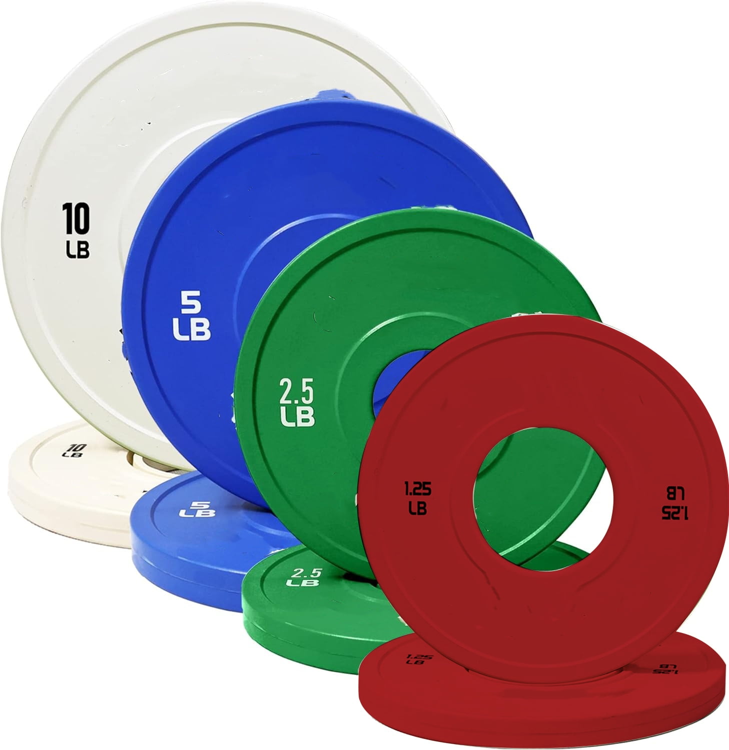 Huisuilinss Olympics Change Weight Plates Set,Change Weight Plates 1.25LB 2.5LB 5LB 10 LB Set Fractional Plate Bumper Plates for Weightlifting, Powerlifting or Gymnastics