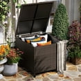 thumbnail image 1 of Huisuilinss Resin Deck Box,Outdoor Storage Box,Outside Storage Box With Lid,Waterproof Weather-resistant 80Gal Wicker Patio Furniture For Cushion Pillows Indoor Pool Balcony Yard Garden, 1 of 7