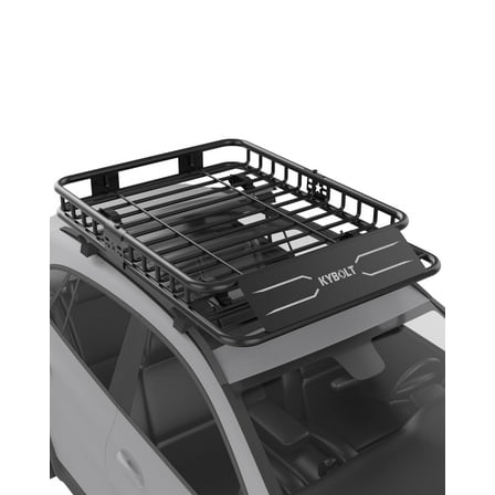 Huisuilinss Roof Rack Carrier Basket,Rooftop Cargo Carrier Basket,Car Cargo Rack with Extension Luggage Holder Basket Heavy Duty for SUVs, Trucks, Vehicles