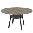 thumbnail image 1 of Huisuilinss Round Dining Table For 4-6 People,47" Farmhouse Circle Kitchen Table,Modern Round Dining Room Table,Round Dinner Table With Storage Shelf For Kitchen Living Room (Table Only), 1 of 7