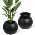 thumbnail image 1 of Huisuilinss Round Self Watering Pots,Plant Pots,Plastic Flower Pots With Built-in Drainage And Water Level Monitor For Patio Porch Living Room Home Office,2PCS, 1 of 9