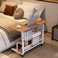 thumbnail image 1 of Huisuilinss Small Standing Desk,Portable Rolling Desk,Adjustable Height Mobile Computer Desk,Stand Up Desk,Laptop Table With Wheels & Storage Shelves For Home Office School, 1 of 7
