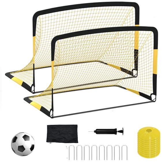 Huisuilinss Soccer Goals For Backyard,3-in-1 Soccer Goal,Portable Frame Soccer Net,Soccer Training Equipment For Outdoor Sports Games