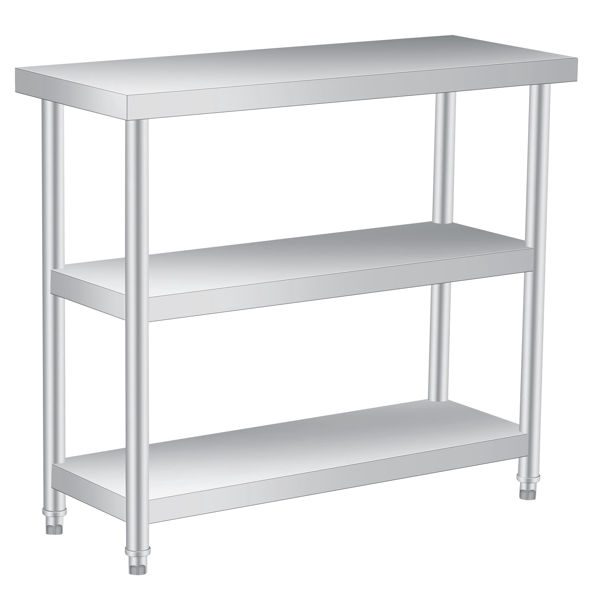 Huisuilinss Stainless Steel Table,3-Tier Metal Prep Table,Commercial ...