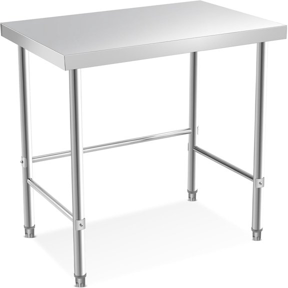 Huisuilinss Stainless Steel Work Table,Heavy Duty Kitchen Work Table,Commercial Kitchen Prep Table Metal Worktable for Restaurant Home Hotel