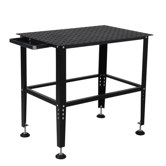 Huisuilinss Welding Table,5/8-inch Fixture Holes Steel Welding Workbench Table,1500lbs Load Capacity Welding Table Portable Work Bench 36x24 In Welding Tables For Shop