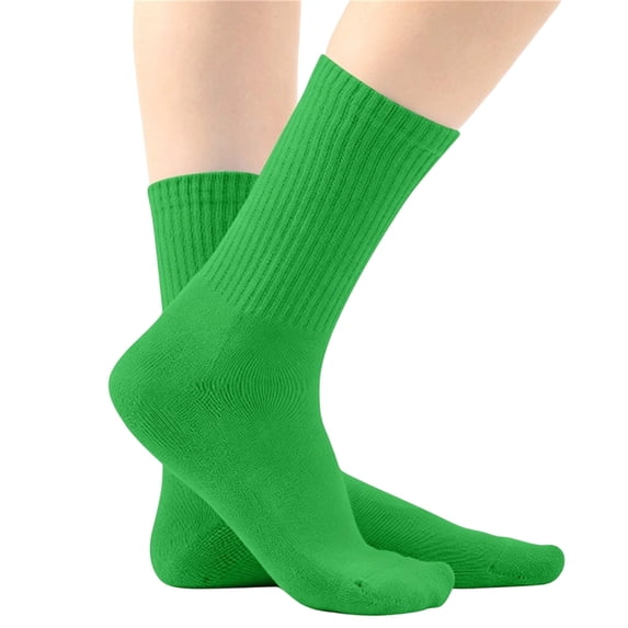 Huiway Ankle Socks for Kids Solid Color Ribbed Knit Thick Long Socks Boys Girls Comfy Stretch Mid-Crew Socks