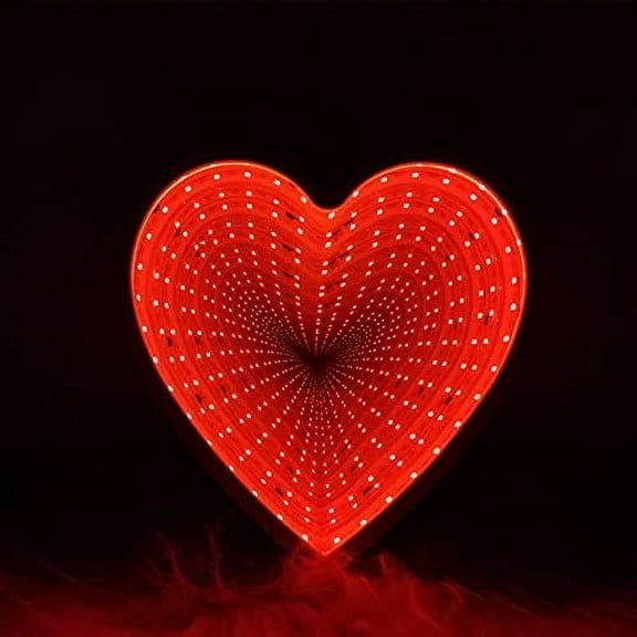 Huiyi 3D Mirror Night Light, Tunnel Light 3D Mirror Light,Infinity Mirror Tunnel Light, LED Mirror Tunnel Night Light for Bedroom/Party/Home Decor