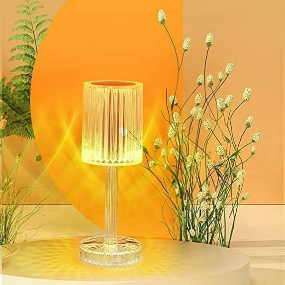 Huiyi Crystal lamp,Crystal Diamond Table Lamp,LEDBedside Lamps 16-Color Changing Touch Control Bedside Lamp USB Rechargeable for Room Party Dinner Decor