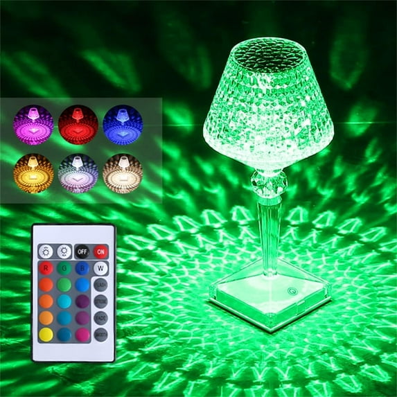 Huiyi Crystal lamp,Crystal Diamond Table Lamp,LEDBedside Lamps 16-Color Changing Touch Control Bedside Lamp USB Rechargeable for Room Party Dinner Decor
