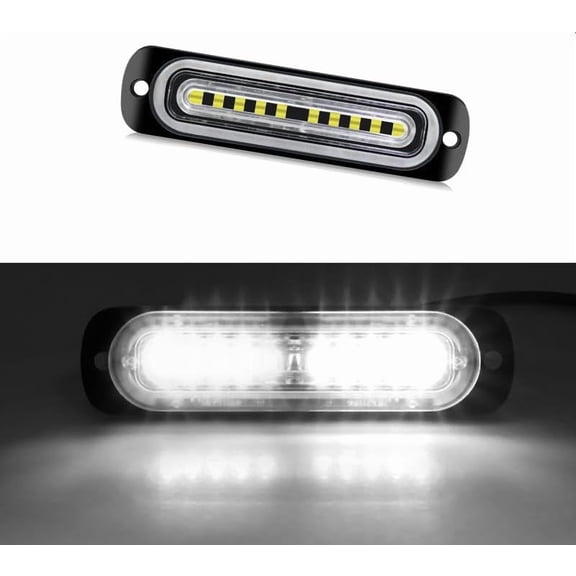 Huiyi Emergency Strobe Lights, LED Ultra Slim 4Pack 10LED Warning Light Green Surface Mounting Mount Strobe Flashing Light
