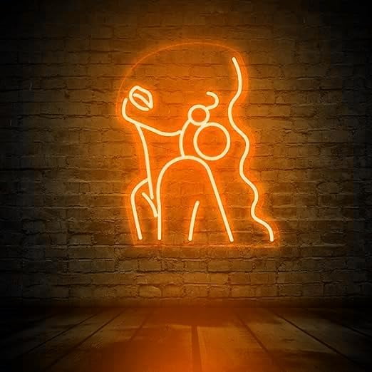 Huiyi Girls' neon lights, Neon Sexy Woman Sign,Neon Night Light,Woman Neon Sign,Neon Sign for Wall Decor,for Home Bedroom Pub Bar Party Decoration