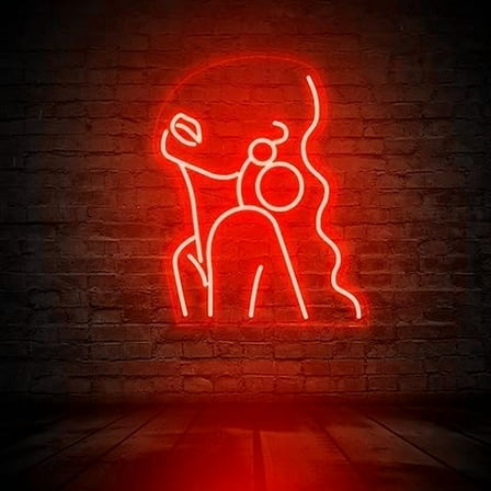 Huiyi Girls' neon lights, Neon Sexy Woman Sign,Neon Night Light,Woman Neon Sign,Neon Sign for Wall Decor,for Home Bedroom Pub Bar Party Decoration