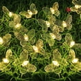 thumbnail image 1 of Huiyi LED Butterfly String Lights, 12m 100LEDOutdoor Solar Powered String Light Waterproof 8 Mode Indoor for Lighting for Lawn Patio Wedding Party Decor, 1 of 8